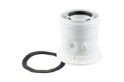 Biasi PPs kondenzációs indító idom mérőcsonkkal és tömítőgyűrűvel, peremes Ø80/125mm