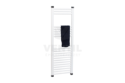 Silver 400X1200 mm egyenes elektromos törölközőszárító radiátor fehér, 600W-os fehér termosztátos fűtőpatronnal, végdugóval